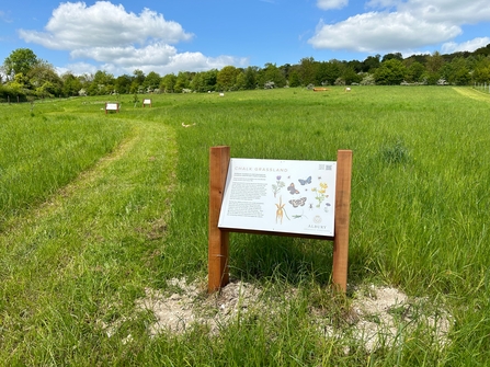 Wildlife Walk at Albury Vineyard - a sign in the middle of a field