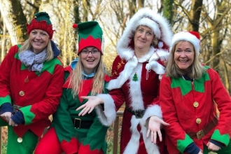 Christmas elves and Mrs Claus