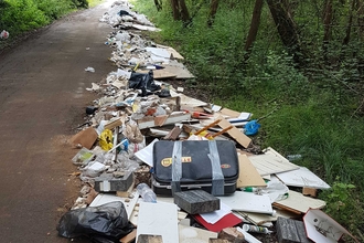 Fly tip on Broadstreet Common