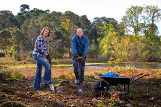Volunteers bare ground creation