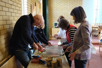 Building bee homes at St Clare's Church