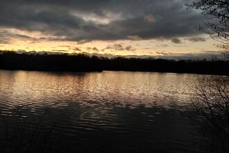 Newdigate Brickworks during a sun set