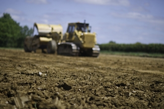 bulldozer in action