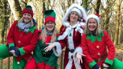 Christmas elves and Mrs Claus
