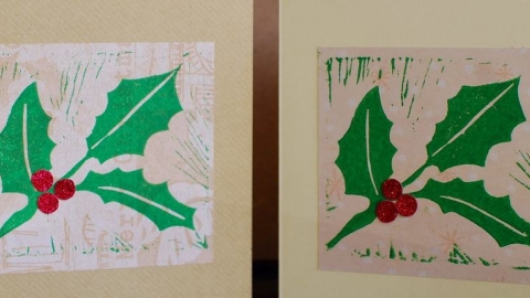 lino printing-christmas