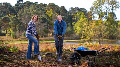 Volunteers bare ground creation