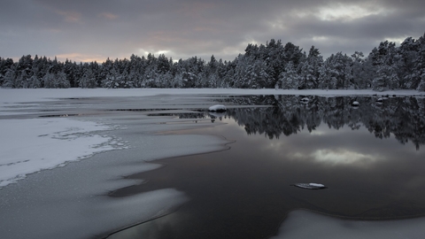 Frozen lake