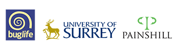 Buglife, University of Surrey & Painshill Park logos