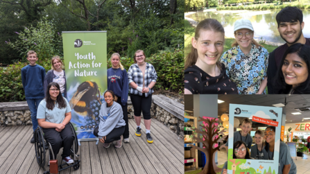 Various photos of groups of young people smiling 