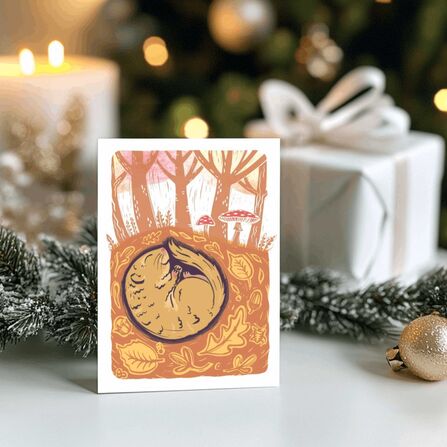illustrated dormouse gift card