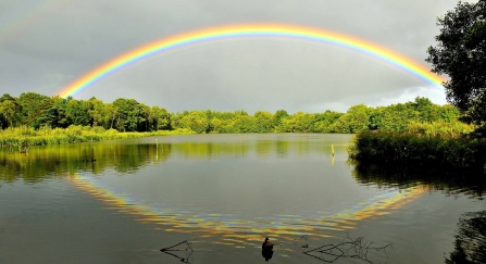 Rainbow over the lake