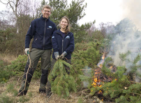 Trainees learning about conservation