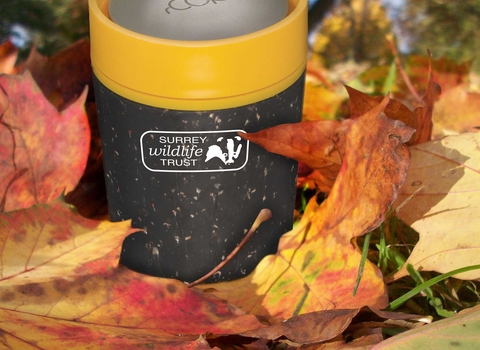 Surrey Wildlife Trust branded coffee cup