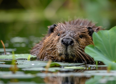 A Beaver in water