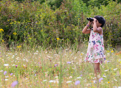 Girl in meadow